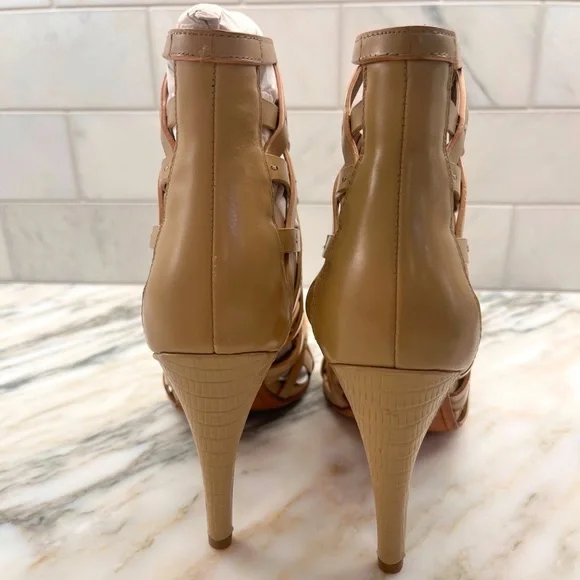 NEW! BCBGMaxAzria Eleni Caged Sandals Women's Shoes Khaki Size 8 - Picture 14 of 15